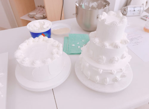 ナッペでケーキに生クリームを塗るコツ 練習はショートニングで代用できる パステルカラーケーキ教室 An De Art